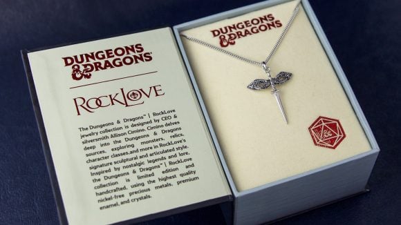 dnd classes - a dnd necklace shaped like a rogue's dagger.