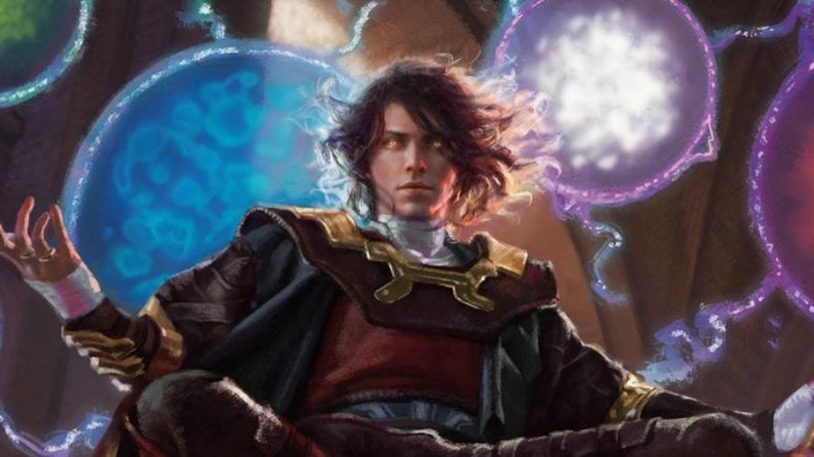 DnD detect magic 5e - a wizard with orbs of light around them.