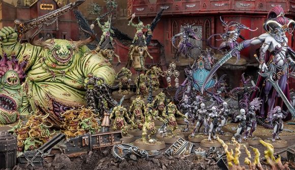 warhammer 40k chaos daemons - an army of nurgle and slaanesh daemons